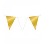 Vlaggenlijn Goud en Wit 10mtr, Verzenden, Nieuw, Feestartikel