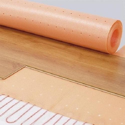 Laminaat Ondervloer appartementen 10dB vloerverwarming OP=OP, Huis en Inrichting, Stoffering | Vloerbedekking, Beige, Blauw, Bruin