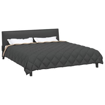 vidaXL Winter Dekbed Antraciet en Taupe 220 x 240 cm, Huis en Inrichting, Slaapkamer | Beddengoed, Verzenden, Nieuw