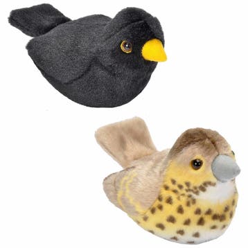 Wild Republic vogel knuffels set - pluche - 14 cm - met, Verzenden, Nieuw