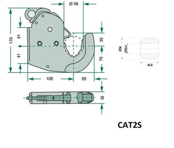 Set van 2 Vanghaken Cat 2S met Kogels – SPH430901, Ophalen of Verzenden, Nieuw