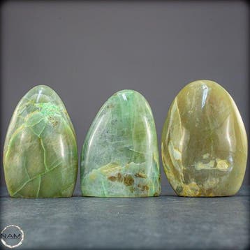 Groene maansteen vrijvorm-set – tijdloze elegantie in zachte