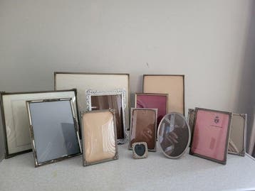 Lijst (12) - silverplate glas - collage fotolijstjes