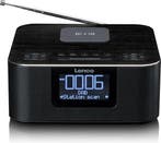 Wekkerradio - Digitale wekker - Alarmklok - Zwart - Lenco -, Verzenden, Zo goed als nieuw