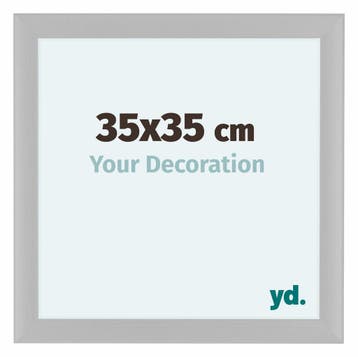 Fotolijst 35x35 cm - Wit - Houtnerf - MDF - Como, Verzenden, Nieuw