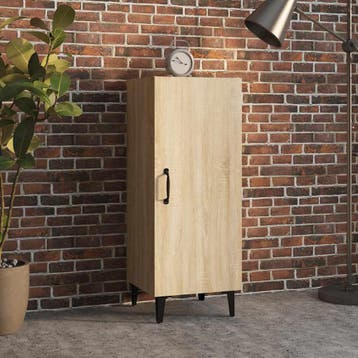 vidaXL Dressoir 34,5x34x90 cm bewerkt hout sonoma, Verzenden, Nieuw, Overige houtsoorten, Minder dan 50 cm