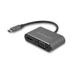StarTech USB-C 2-in-1 naar VGA en HDMI Adapter, Computers en Software, Pc- en Netwerkkabels, Verzenden, Zo goed als nieuw