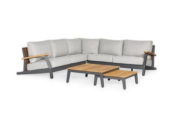 Suns Siena hoekbank soft grey + 1x tafel. SUPERSALE |, Ophalen of Verzenden, Nieuw