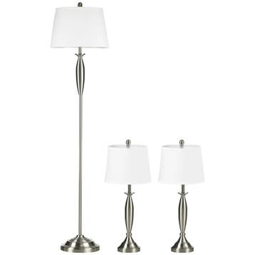 TRUUSK 3-delige Lampenset - Staande Lamp &amp; 2 Tafellampen, Verzenden, Nieuw
