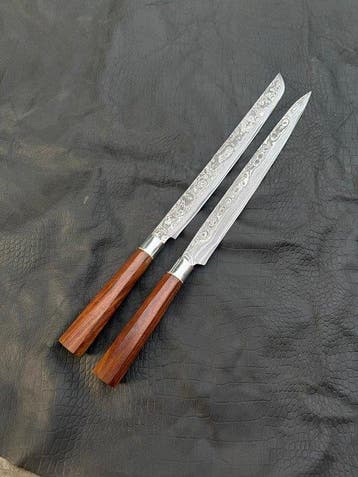 Keukenmes - Japans mes. Handgemaakt keukenmes voor chef.