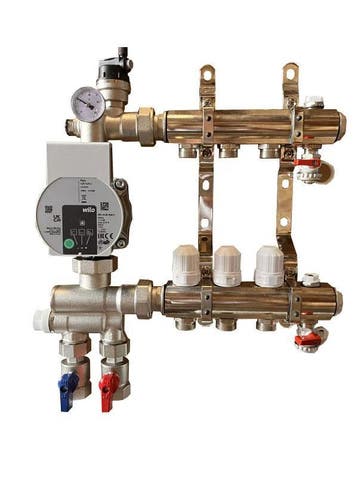 5 groep basic verdeler + 500mtr vloerverwarmingsbuis set, Doe-het-zelf en Verbouw, Verwarming en Radiatoren, Ophalen of Verzenden
