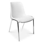 Kantinestoel Helene - 4-poot onderstel - Wit, Huis en Inrichting, Stoelen, Ophalen of Verzenden, Nieuw