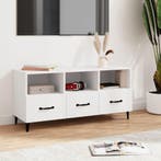 vidaXL Tv-meubel 102x35x50 cm bewerkt hout wit, 100 tot 150 cm, Verzenden, Nieuw, Minder dan 100 cm