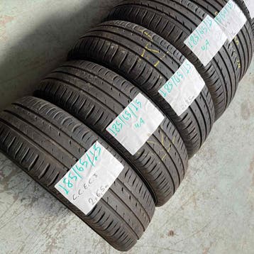 4 x Continental EcoContact 3 185-65-15 Zomerbanden 7,5mm, Gebruikt, 15 inch, Band(en), Personenwagen