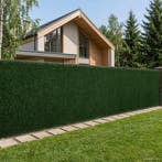 vidaXL Kunstmatige omheining Donkergroen 1,5 x 5 m PVC en, Verzenden, Nieuw