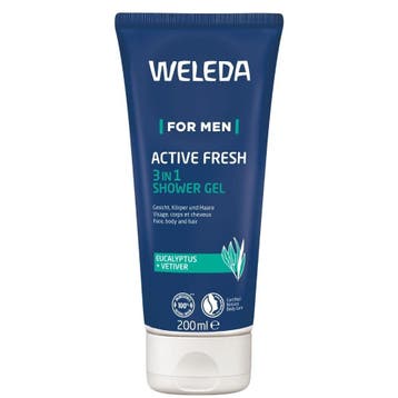 Weleda Men 3in1 Active Fresh Douchegel - 200ml, Ophalen of Verzenden, Nieuw, Verzorging