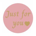 Cadeaustickers Just for You Roze, Diversen, Cadeauverpakkingen, Ophalen of Verzenden, Nieuw