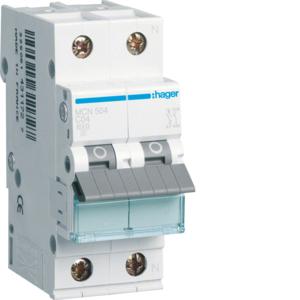 Hager installatieautomaat / 1-polig + nul, C4A / MCN504, Doe-het-zelf en Verbouw, Elektra en Kabels, Ophalen of Verzenden, Nieuw