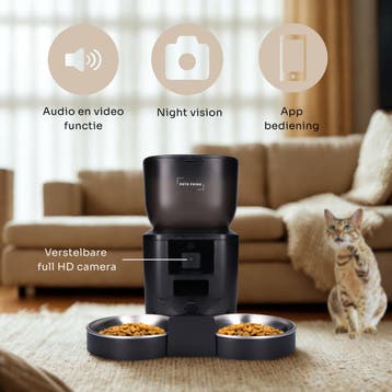 Voerautomaat DUO met full HD camera – Voor twee katten, Verzenden, Nieuw
