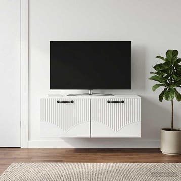 vidaXL Wandbeugel TV-kast Hoogglans Wit 78,5 x 41 x 30 cm, Huis en Inrichting, Kasten | Televisiemeubels, Minder dan 50 cm, Verzenden