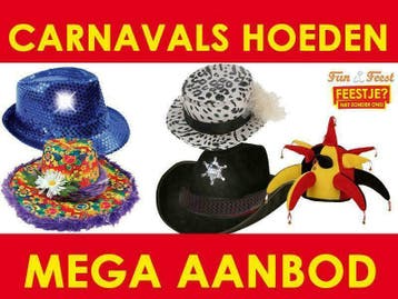 Carnavalshoeden - Mega aanbod carnavalshoedjes, Ophalen of Verzenden, Nieuw
