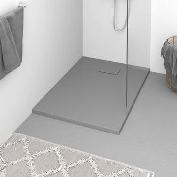 vidaXL Douchebak 100x70 cm SMC grijs, Verzenden, Nieuw