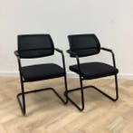 complete set van 2 stuks Sitland vergaderstoelen, zwart, Ophalen of Verzenden, Gebruikt, Zwart, Stof