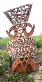 Deksel van schildpadenschelp van een dansmasker uit