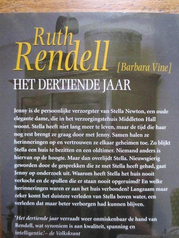 Het dertiende jaar - Ruth Rendell 9789044980882, Verzenden, Gelezen, Ruth Rendell