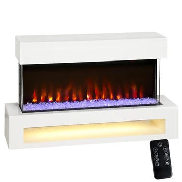TRUUSK Elektrische Haard - 11 Vlamkleuren - 10 Kristalbed-Kl, Verzenden, Nieuw