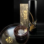 Premium Japans lakwerk-set - Wajima-nuri vaas, Echizen-nuri