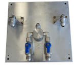 Occasion - Montageplaat 2 kraan tapinstallatie, Ophalen of Verzenden