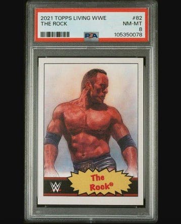 2021 Topps The Rock #82 - PSA 8 Graded card, Nieuw