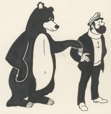 Studios Hergé - 1 Original drawing - Kuifje - GROM, Nieuw