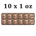 1 Troy Ounce - Koper .999 - 10 x 1 oz $5 US Indian Chief