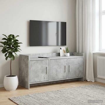 vidaXL TV-kast 102 x 33 x 47 cm Betongrijs Bewerkt hout, Minder dan 50 cm, Verzenden, Nieuw, Minder dan 100 cm