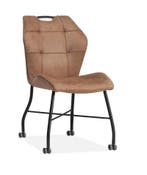 Eetkamerstoel Lee - eetkamerstoelen - Cognac, Nieuw, Overige materialen