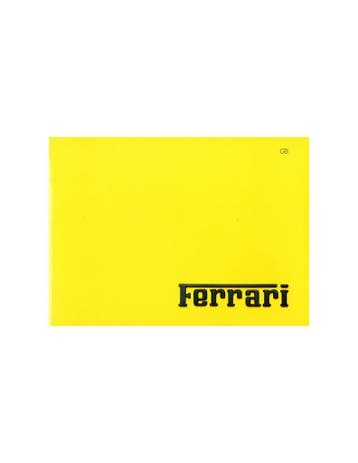 1986 FERRARI PROGRAMMA PERSMAP ENGELS 447/86, Nieuw, Ferrari, Author