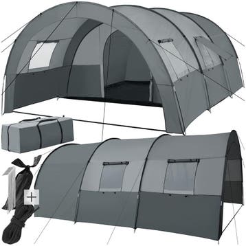 Tunneltent Roskilde voor 6 personen - lichtgrijs/donkergrijs, Verzenden, Nieuw