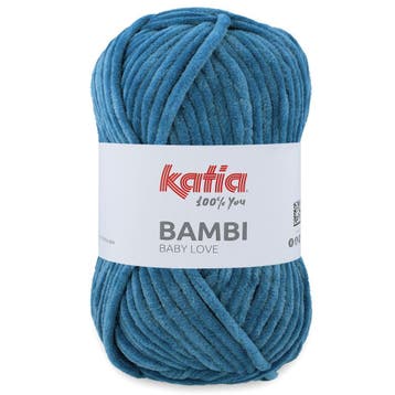 Katia Bambi - 334 jeansblauw - Chenille Garen, Ophalen of Verzenden, Nieuw