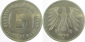 5 Dm Brd 1995d (MuntenenBankbiljetten-Duitslandvanaf1871), Verzenden