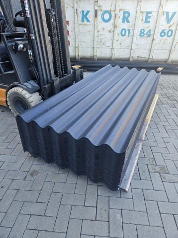 Eternit, Golfplaat, Vezelcement, Donkergrijs - goedkoop, Verzenden, Nieuw