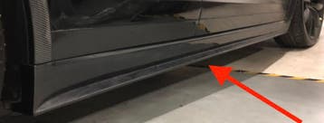 Carbon side skirt extensions Tesla Model X, Verzenden