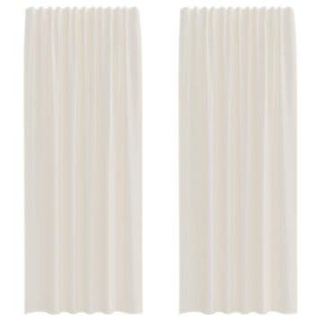 Gordijnen voile set creme | 31% Korting, Ophalen of Verzenden, Zo goed als nieuw