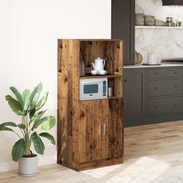 vidaXL Keukenkast 57x41,5x131,5 cm bewerkt hout oud, Verzenden, Nieuw, Bruin