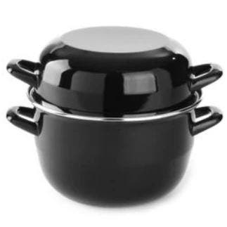 Mosselpan | Geëmailleerd | 3.5L | Gas | Incl. Deksel |, Verzenden, Nieuw in verpakking