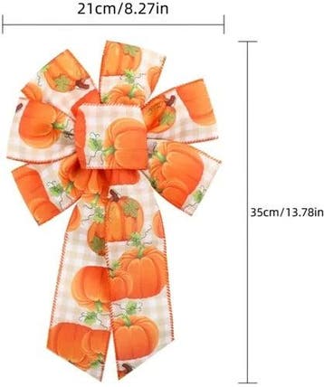 Halloweenlint Strik voor deur of krans pompoen deurstrik, Ophalen of Verzenden, Nieuw