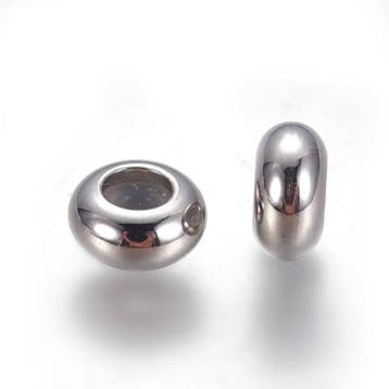 RVS 304 smart bead stopper ca. 6 x 3mm gat 3mm (rubber ga..., Ophalen of Verzenden, Nieuw, Kraal