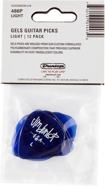 Jim Dunlop 486PLT Gels plectrum light 12-pack, Muziek en Instrumenten, Ophalen of Verzenden, Nieuw, Akoestische gitaar