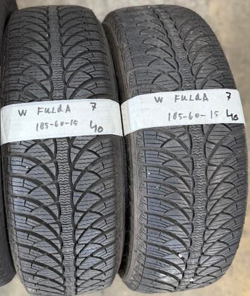 2x 185-60-15 Fulda Winter 2x 7mm €40 Per Band 185 60 15, Ophalen, Gebruikt, 15 inch, Band(en)